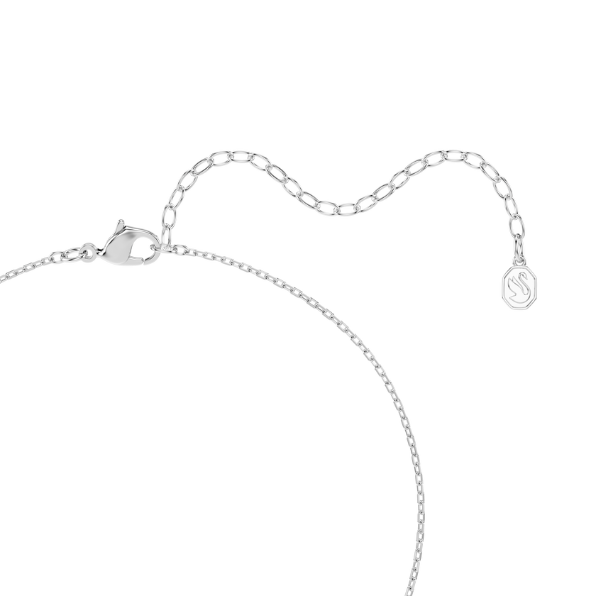 swarovski طقم una angelic، قطع كوشن، لون أبيض، طلاء روديوم