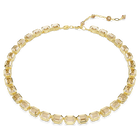 swarovski millenia tennis necklace octagon cut yellow gold tone plated