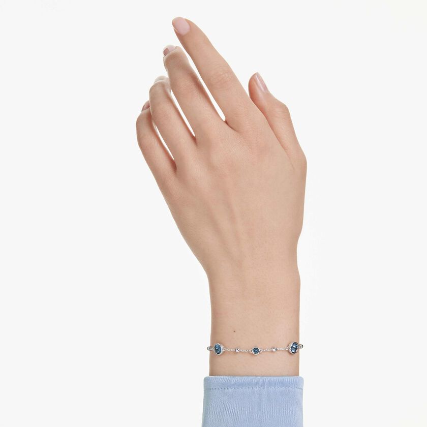 swarovski سوار imber، قطع مستدير، لون أزرق، طلاء روديوم