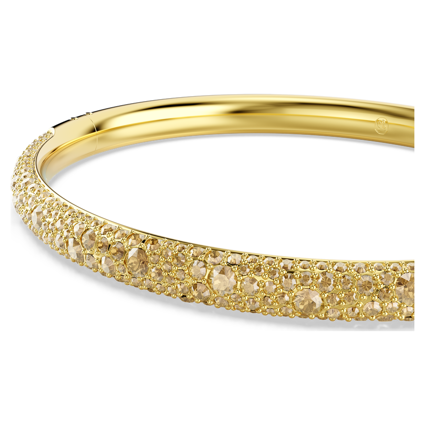 swarovski سوار sublima، كريستالات مُتراصَّة غير متماثلة، لون أبيض، طلاء باللون الذهبي