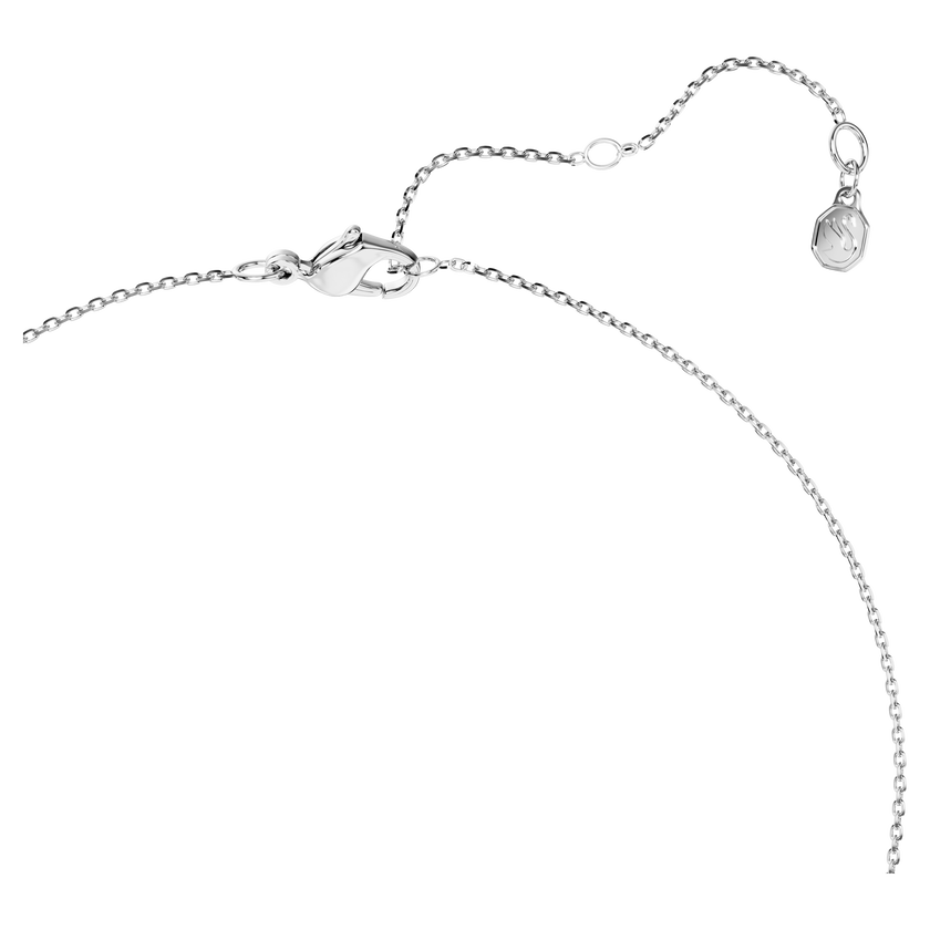 swarovski قلادة eternity، أحجار ألماس مُصنعة في المختبر بإجمالي 0 5 قيراط، شكل دائري، فضة إسترليني