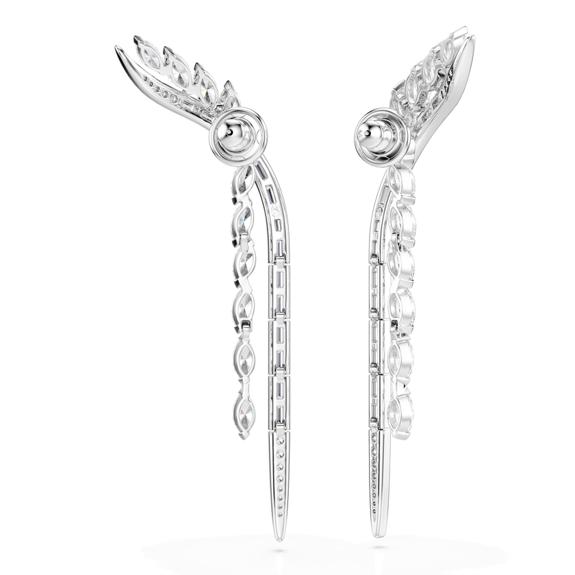 swarovski أقراط mesmera، قطع متنوع، لون أبيض، طلاء روديوم
