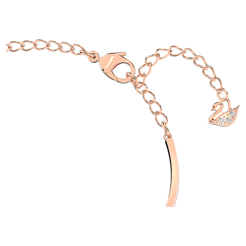 swarovski سوار hyperbola، على شكل لانهاية وقلب، لون أبيض، لمسة نهائية من معادن مختلطة