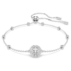 swarovski una angelic bracelet round cut white rhodium plated