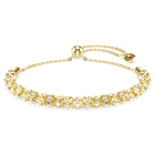 swarovski dextera bracelet  round cut  white  gold tone finish