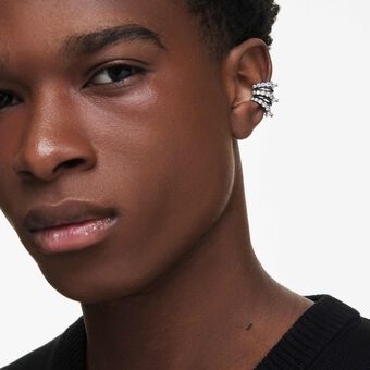 swarovski حلية أذن sublima، لون أبيض، طلاء روثينيوم