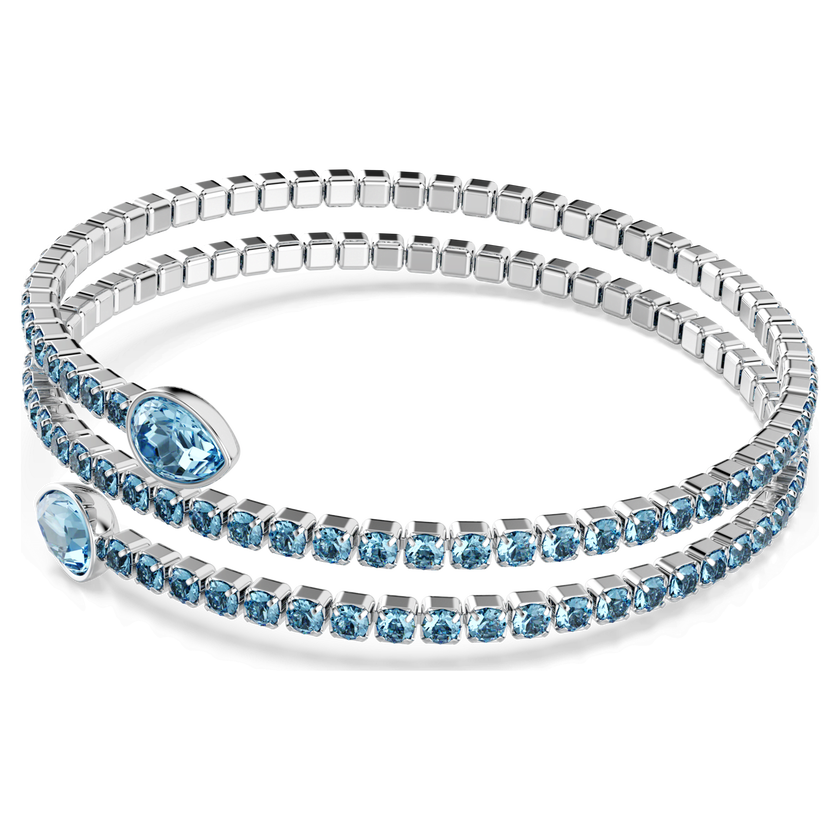 swarovski سوار twisty، قطع متنوع، لون أزرق، طلاء روديوم