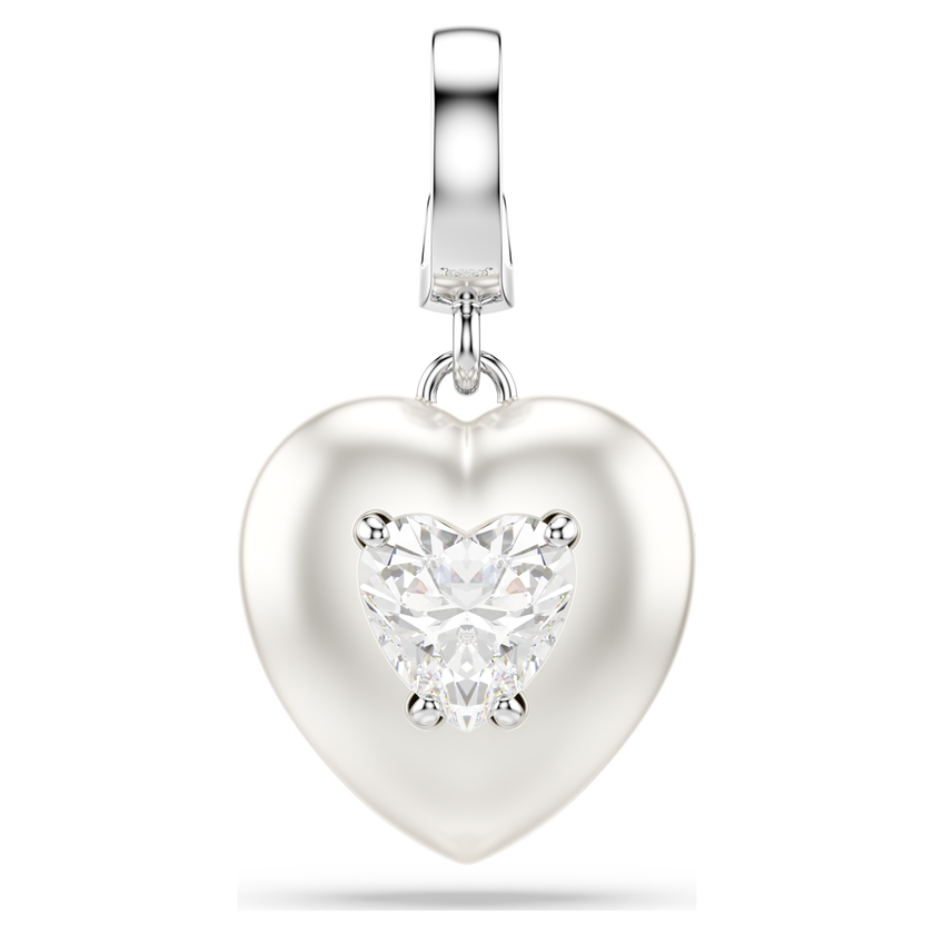 swarovski تعليقة idyllia، قطع متنوع، طلاء بلون اللؤلؤ، شكل قلب، لون أبيض، طلاء روديوم