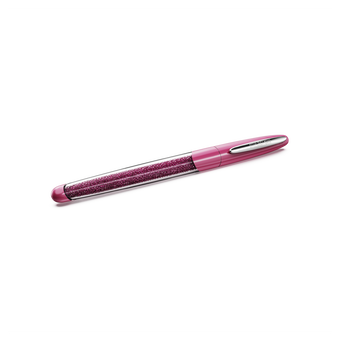 swarovski crystalline nova rollerball pen pink chrome plated