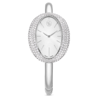 swarovski ساعة imber بتصميم سوار، صناعة سويسرية، سوار معدني، لون فضي، ستانلس ستيل