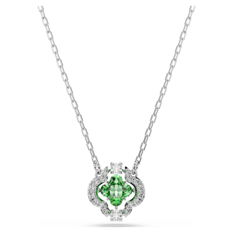 swarovski قلادة una angelic، قطع متنوع، لون أخضر، طلاء روديوم
