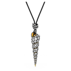 Idyllia pendant, Round cut, Shell, White, Mixed metal finish