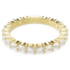 swarovski خاتم دبلة matrix vittore، قطع مستدير، لون أبيض، طلاء باللون الذهبي