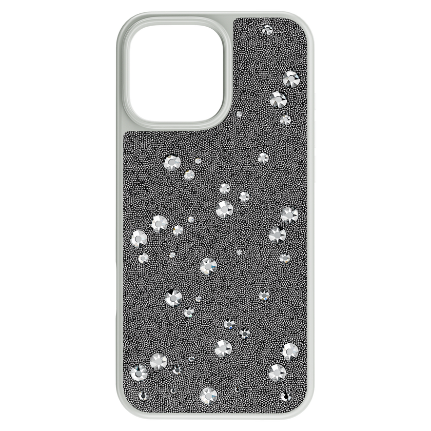 swarovski حافظة هاتف ذكي high، تصميم متباين، iphone  16 pro max، لون فضي
