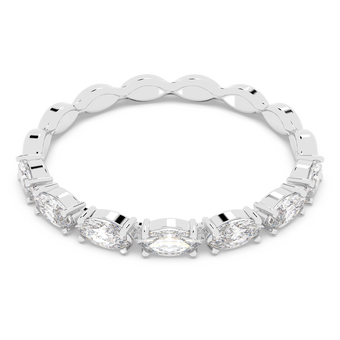 swarovski خاتم matrix vittore، قطع ماركيز، لون أبيض، طلاء روديوم