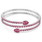 swarovski twisty cuff mixed cuts pink rhodium plated