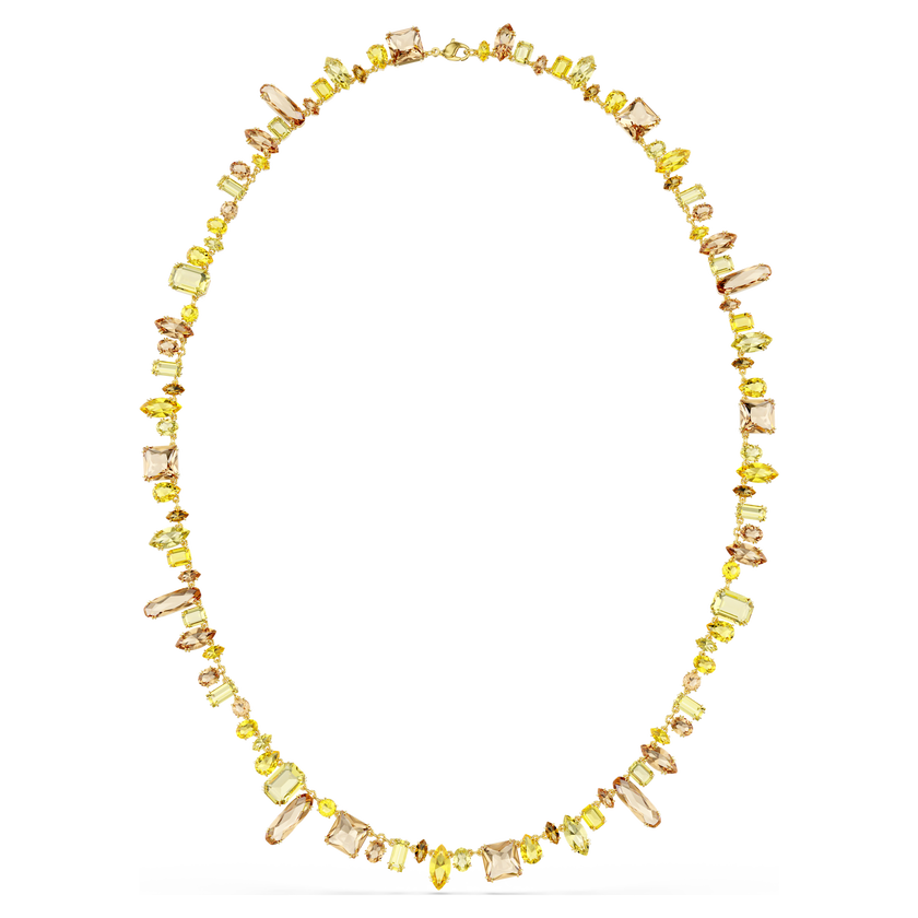 swarovski سلسلة gema، قطع متنوع، لون أصفر، طلاء باللون الذهبي