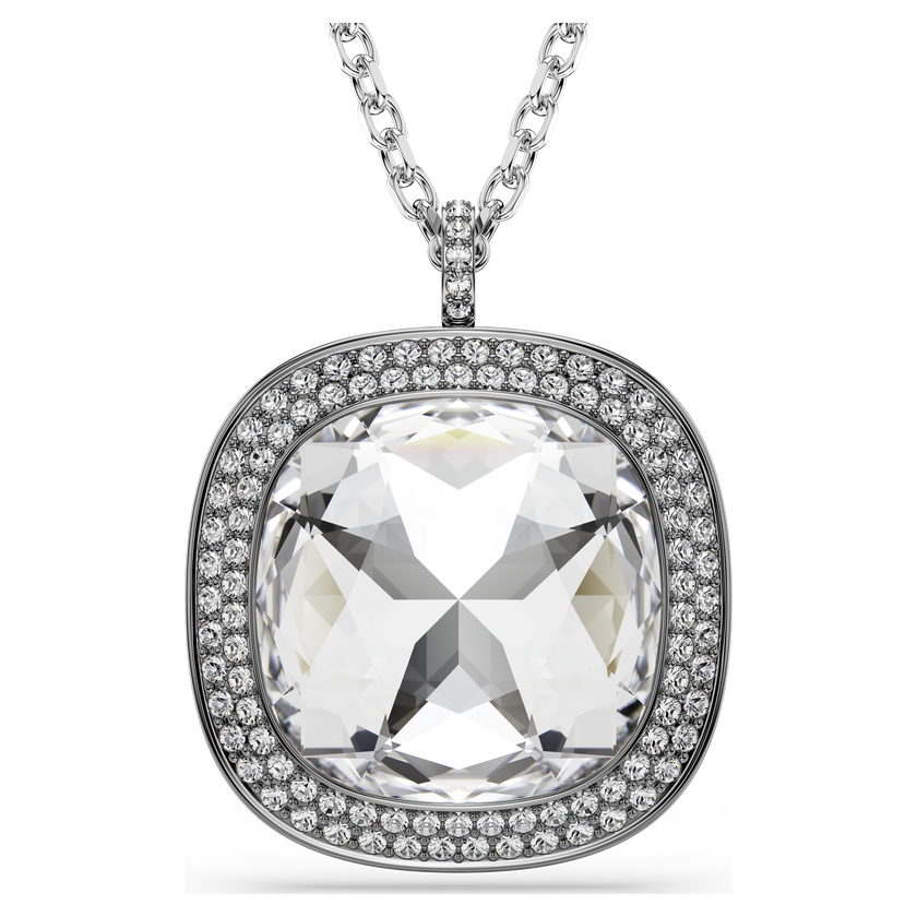 swarovski قلادة وبروش una angelic، قطع كوشن، لون أبيض، طلاءات مختلطة