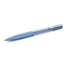 swarovski crystalline ballpoint pen  recreated  crystals  blue  blue lacquered  chrome plated