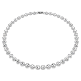swarovski عقد una angelic، قطع مُستدير، حجم متوسط، لون أبيض، طلاء روديوم