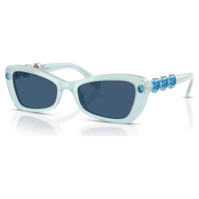 swarovski نظارة شمسية، شكل مستطيل، sk6033، لون أزرق