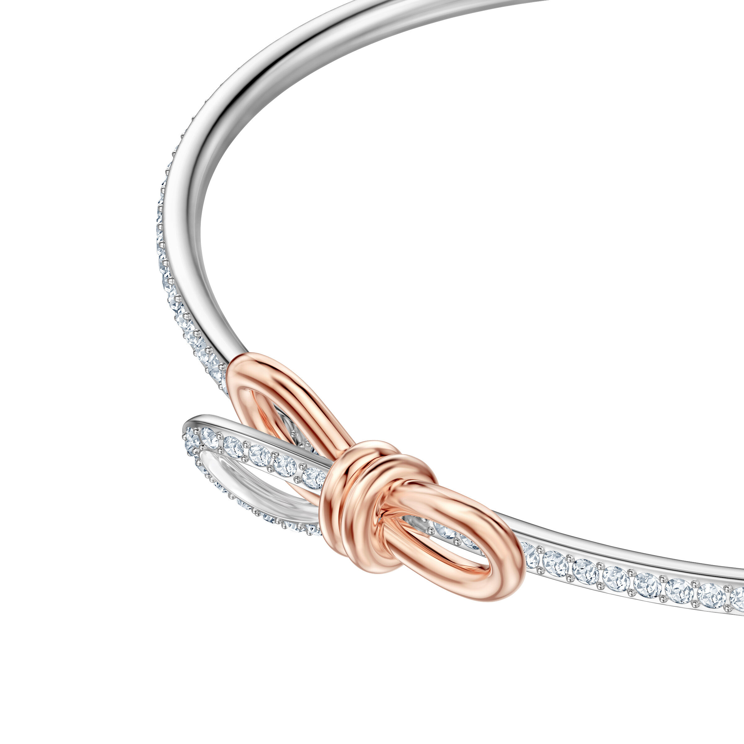 swarovski سوار lifelong على شكل ربطة قوسيّة، لون أبيض، طلاء مختلط