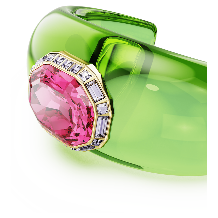 swarovski طقم dulcis، قطع مُثَمَّن، كريستالات مُتراصَّة، ألوان متعددة، طلاء باللون الذهبي