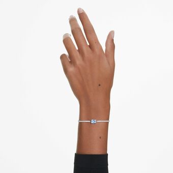 swarovski سوار matrix، قطع متنوع، لون أزرق، طلاء روديوم
