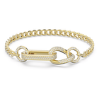 swarovski سوار dextera، مزدانة بكريستالات متراصة، حلقات متنوعة، لون أبيض، طلاء بلون ذهبي