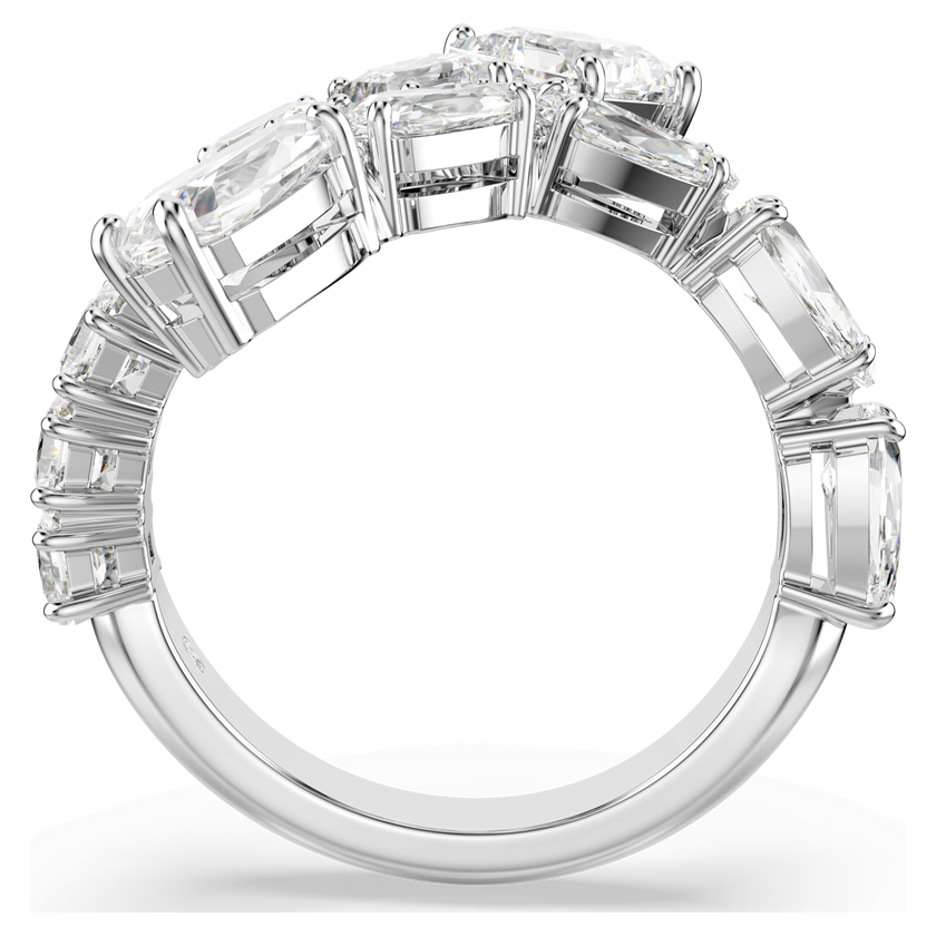 swarovski خاتم matrix، قطع متنوع، لون أبيض، طلاء روديوم