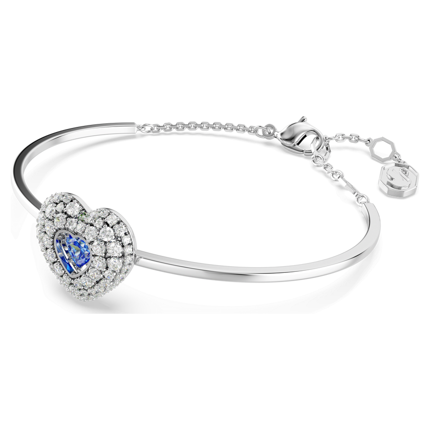 swarovski سوار idyllia، على شكل قلب، لون أزرق، طلاء روديوم