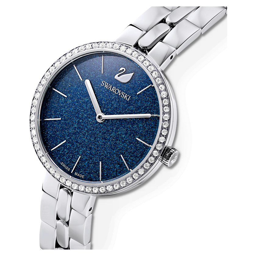 swarovski ساعة cosmopolitan، سوار معدني، أزرق، ستانليس ستيل