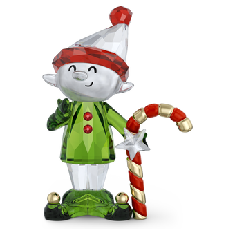 swarovski قطعة زينة holiday cheers على شكل قزم وعصا حلوى