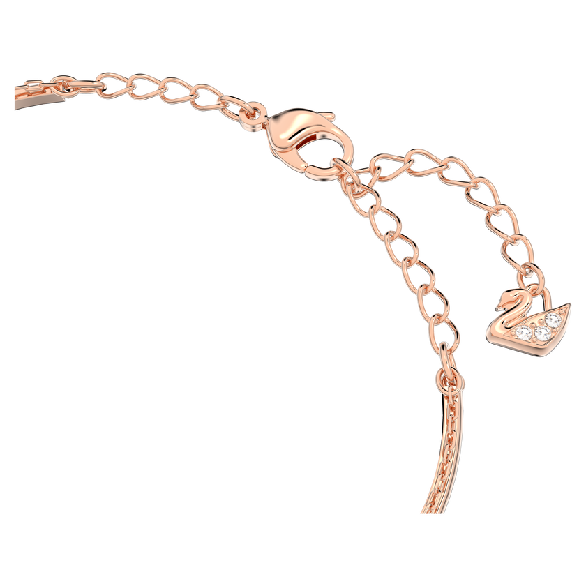 swarovski سوار ginger، لون أبيض، طلاء ذهبي وردي