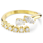 swarovski خاتم مفتوح mesmera، قطع متنوع، لون أبيض، لمسة نهائية من الذهب عيار 18 قيراط