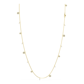 swarovski una angelic strandage  crystal pearl  round cut  white  gold tone plated