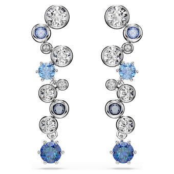swarovski أقراط متدلية constella، قطع متنوع، لون أزرق، طلاء روديوم