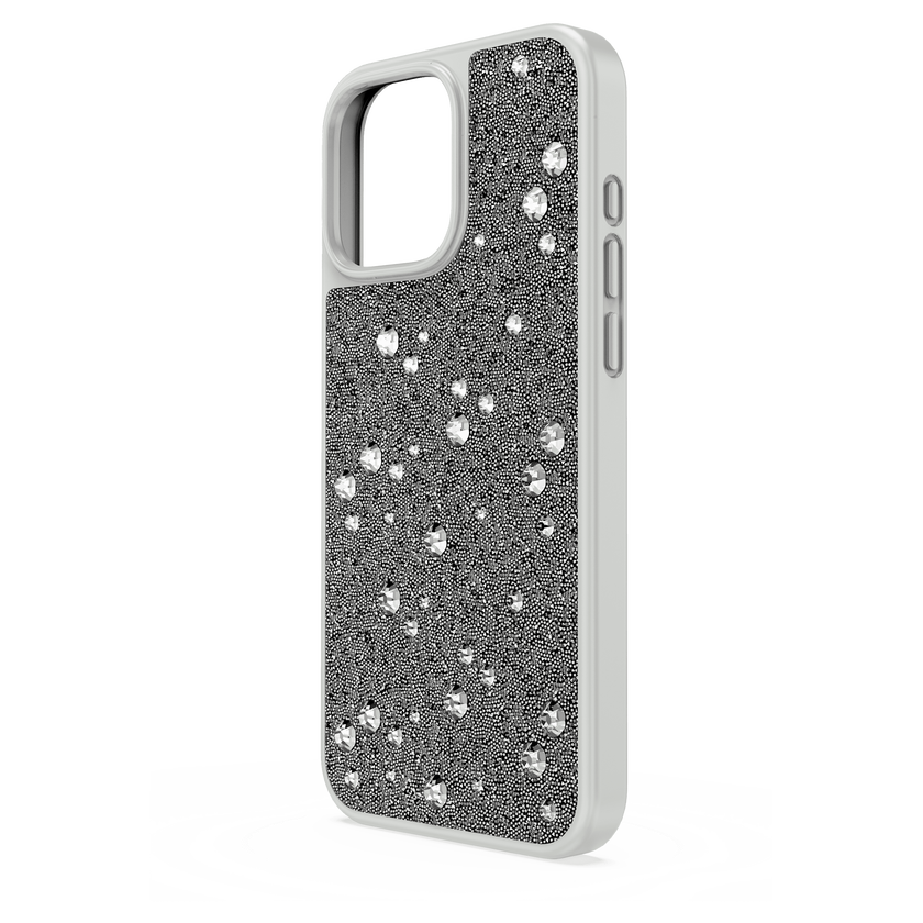 swarovski حافظة هاتف ذكي high، تصميم متباين، iphone  16 pro max، لون فضي