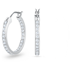 swarovski sommerset hoop earrings white rhodium plated