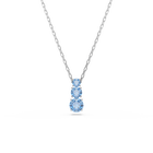 swarovski قلادة stilla attract، قطع مُستدير، لون أزرق، طلاء روديوم