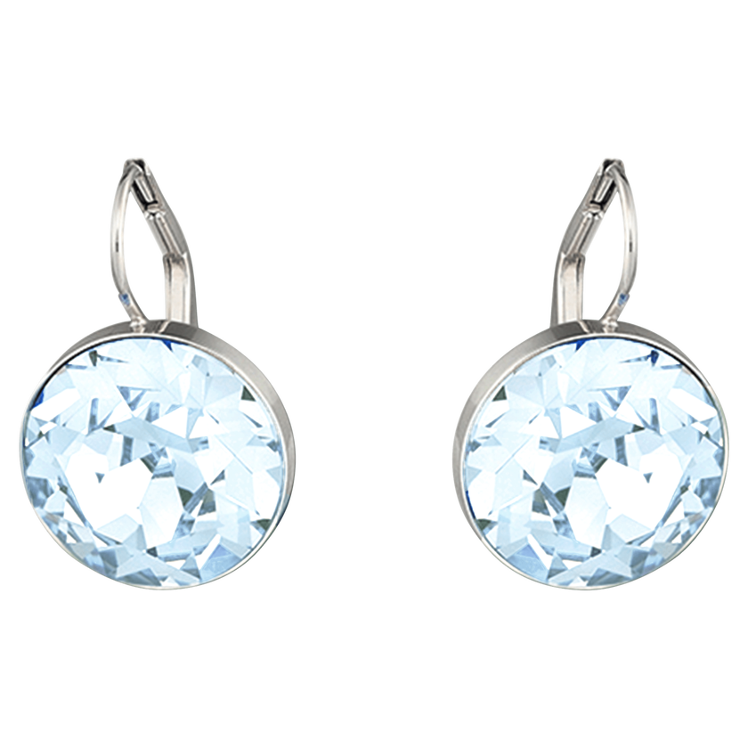 swarovski أقراط متدلية bella، لون أزرق، طلاء روديوم