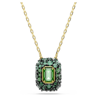 swarovski قلادة sublima، قطع مُثَمَّن، لون أخضر، لمسة نهائية من الذهب عيار 18 قيراط