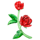 swarovski قطعة زينة على شكل زهرة  حمراء