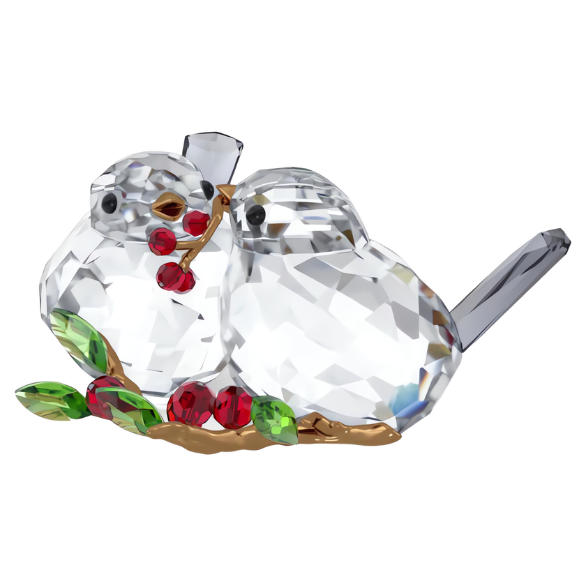 swarovski قطعة زينة idyllia على شكل طائرين وثمار توت