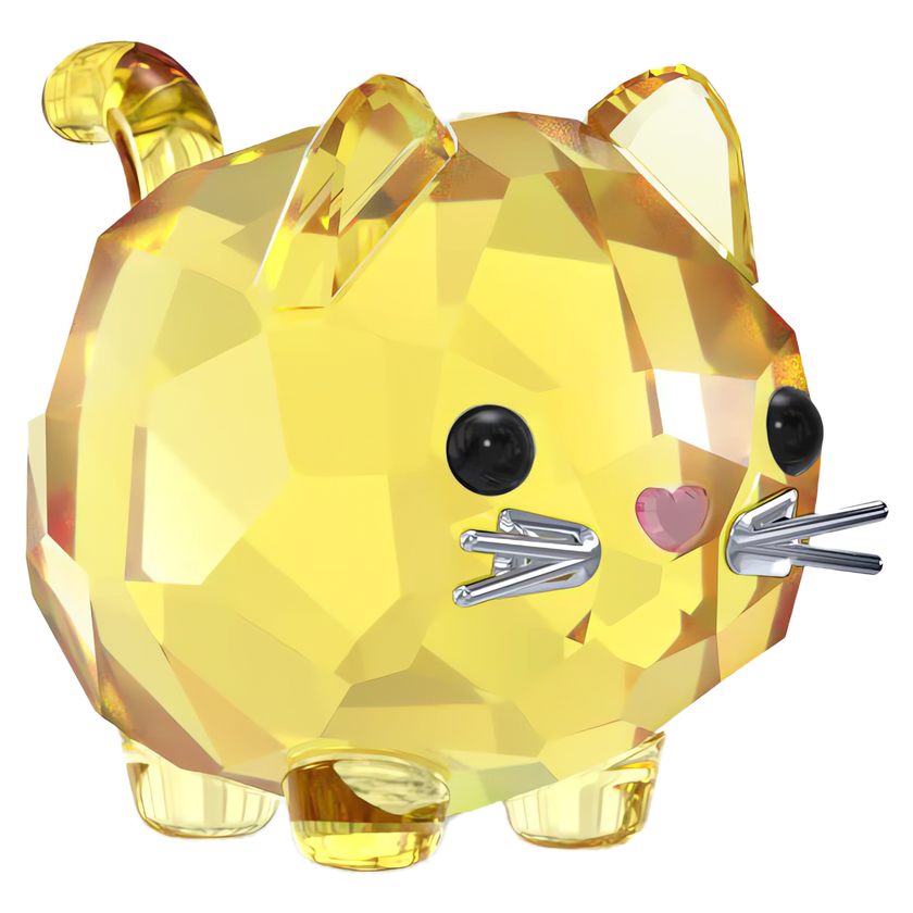 swarovski قط أصفر chubby cats