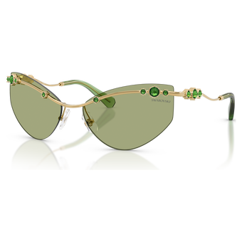 swarovski نظارة شمسية، على شكل عين القطة، sk7039، لون ذهبي