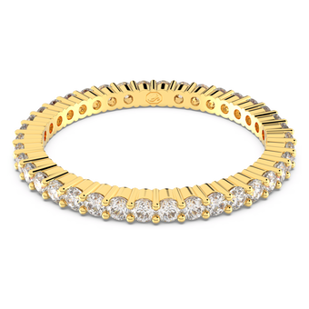 swarovski خاتم matrix vittore، قطع مستدير، لون أبيض، طلاء بلون ذهبي