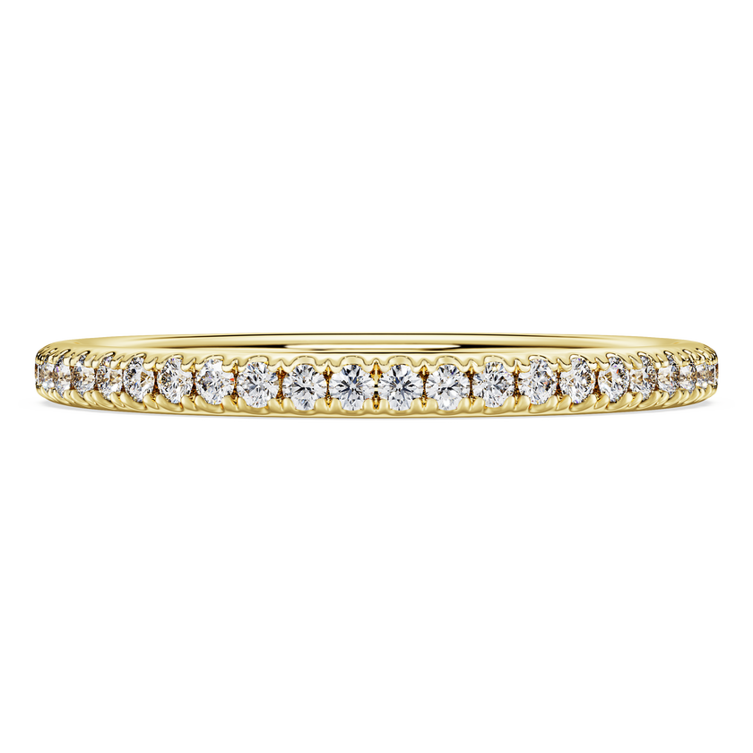 swarovski خاتم eternity، ألماس مُصنع في المختبر بإجمالي 0 2 قيراط، شكل دائري، ذهب أصفر عيار 18