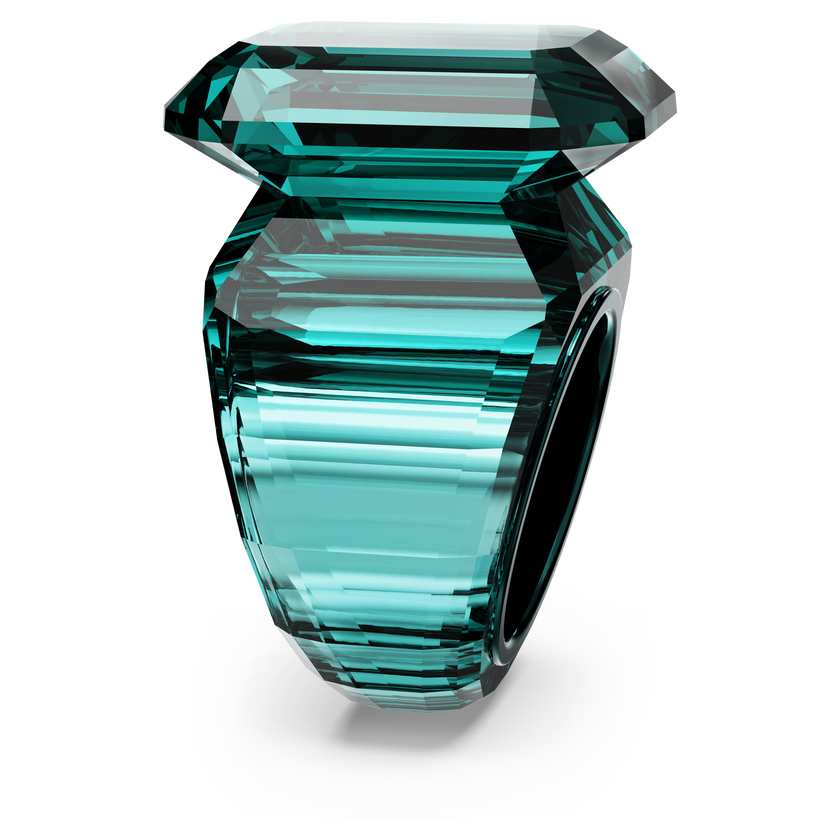 swarovski خاتم كوكتيل lucent، قطع مُثَمَّن، لون أخضر