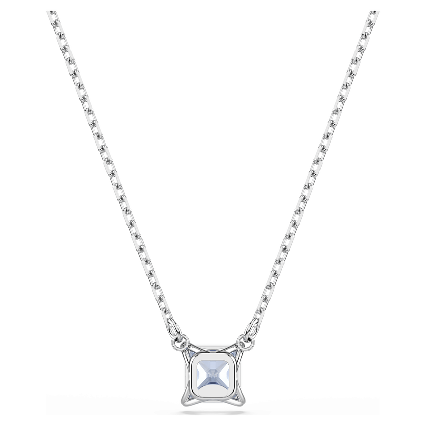 swarovski قلادة matrix، قطع مربع، لون أزرق، طلاء روديوم